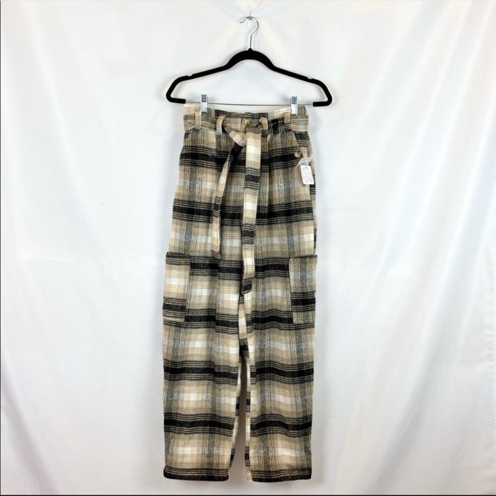 NWT Free People Kye Wool Flannel Paperbag Pants - Picture 3 of 8